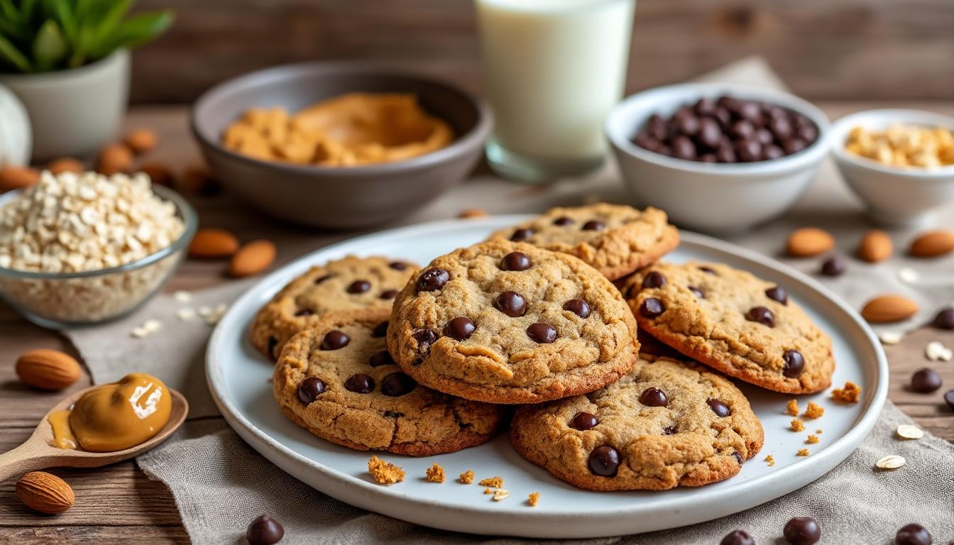 découvrez notre recette de cookie protéiné sans whey pour savourer un en-cas délicieux et nutritif, idéal pour allier gourmandise et apport en protéines, sans produits laitiers.